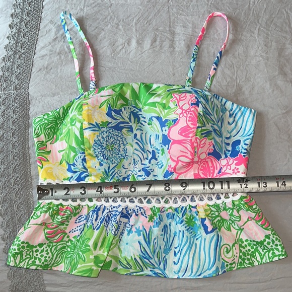 Lilly Pulitzer Cheek to Cheek Jan Peplum Top - Picture 13 of 15